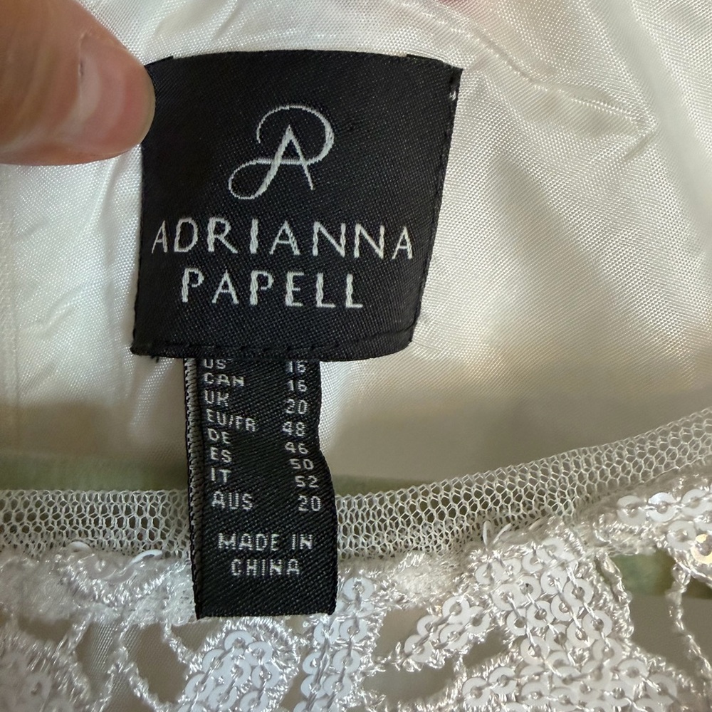 Adrianna Papell White Lace Wedding Dress - Picture 4 of 8